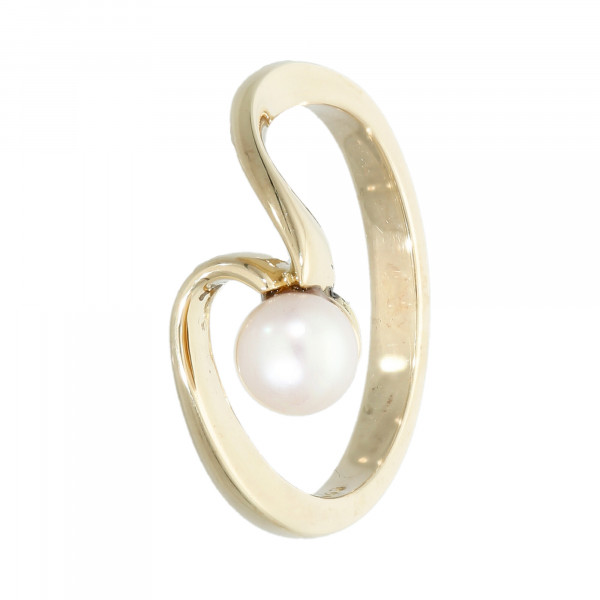 Ring 585 Gelbgold mit Perle