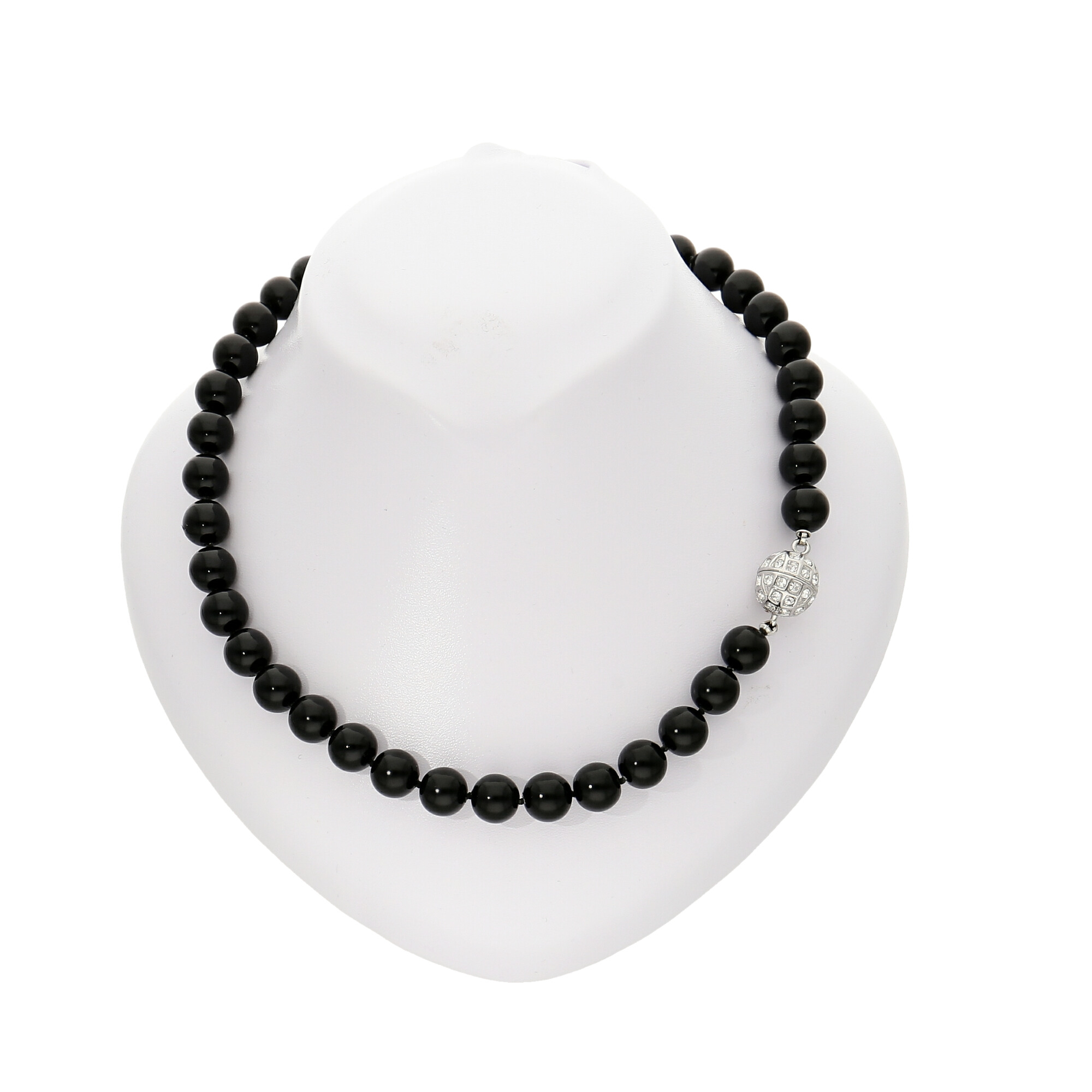 Magnetkette schwarz-silber mit W\u00fcrfel Schmuck Ketten Perlenketten 