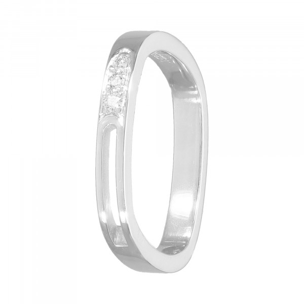 Ring 585 WG mit Diamanten 0,035 ct.