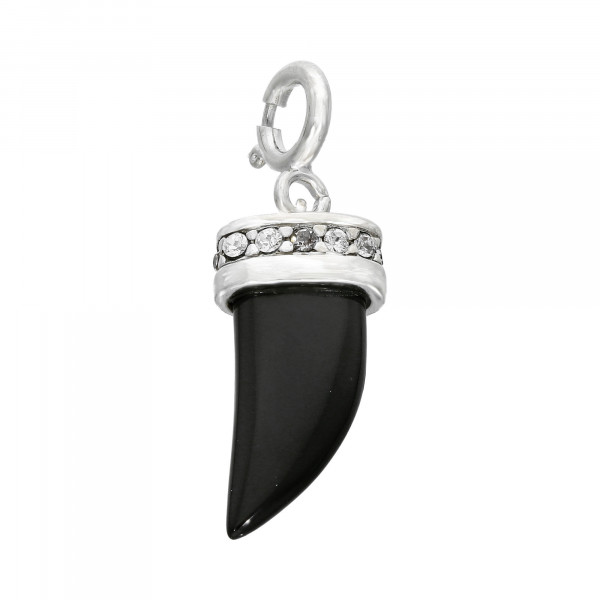 Anhänger Silber 925 „schwarze Kralle“ mit Kristallen