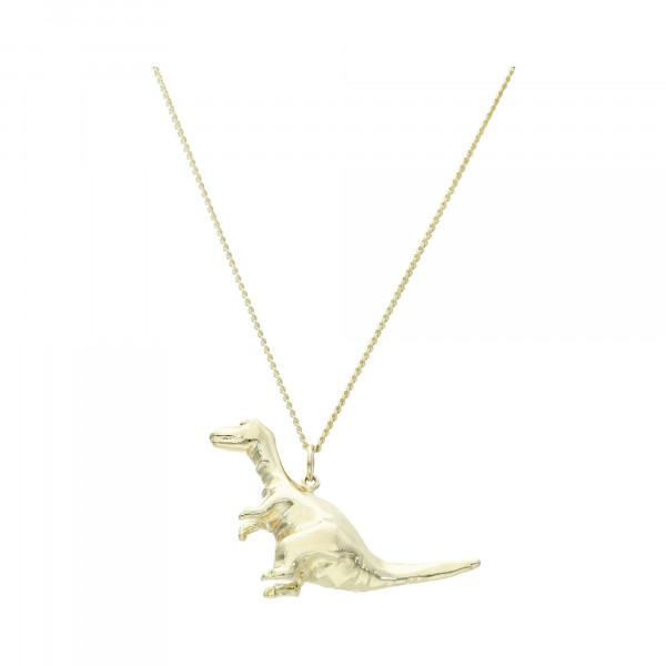 Kette Silber/Vergoldet 925 mit Anhänger „ Tyrannosaurus“