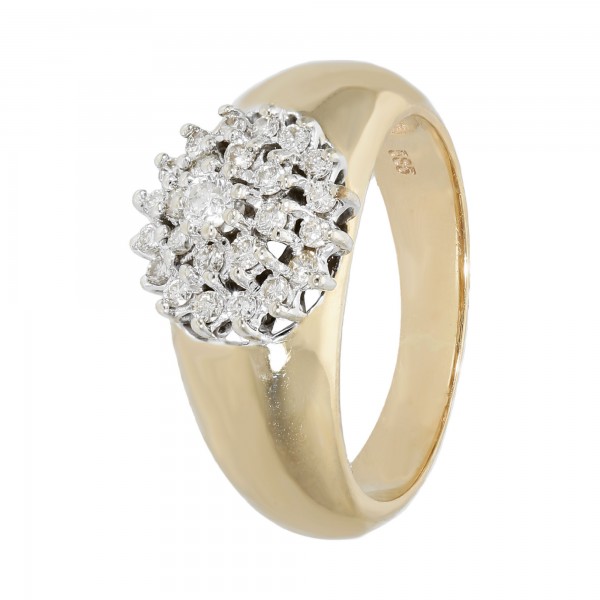 Ring 585 bicolor mit Diamanten ca.0,31 ct.