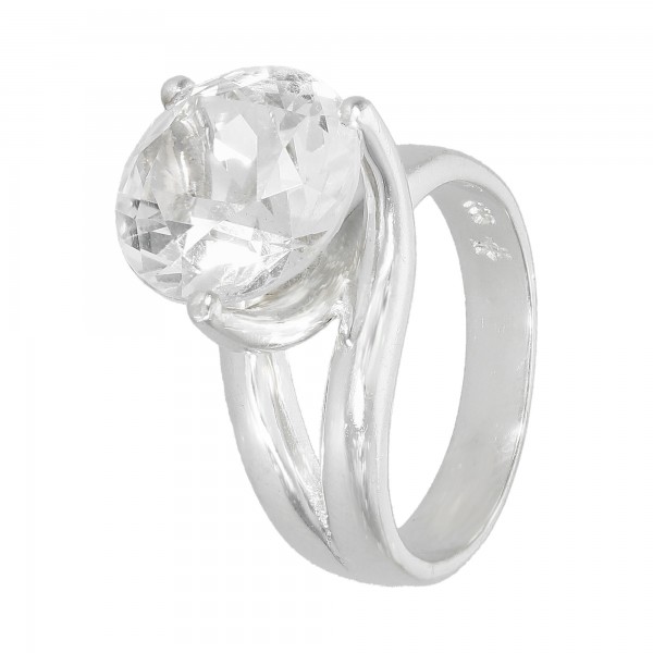 Ring 835 Silber mit Bergkristall