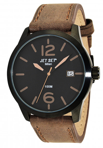 Armbanduhr "Jet Set" Milan schwarz / braun J6380B-2 36